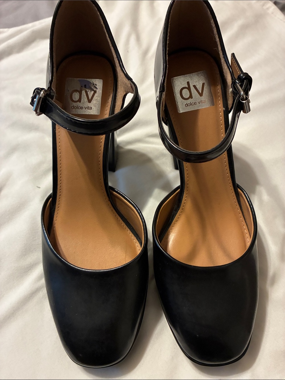 DV by Dolce Vita Black Mary Jane Block Heels - NWOB - Size 8.5